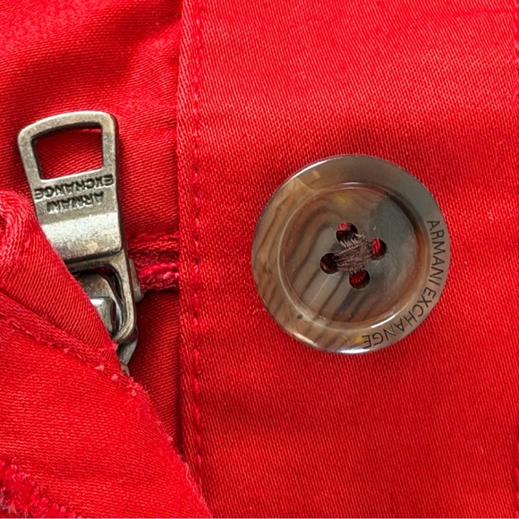 A|X Armani Exchange Men’s Red Pants 100% Cotton Size 33 - Picture 5 of 14